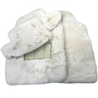 White Sheepskin Floor Mats for Bentley Continental GT (2011–2018) ER56 Design - AutoWin