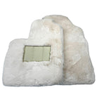 White Sheepskin Floor Mats for Bentley Continental GT (2018-2023) ER56 Design - AutoWin