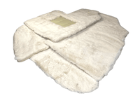 White Sheepskin Floor Mats For Bentley Continental GTC (2006–2011) Er56 Design - AutoWin