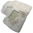 White Sheepskin Floor Mats for Bentley Continental GTC (2018-2023) ER56 Design - AutoWin