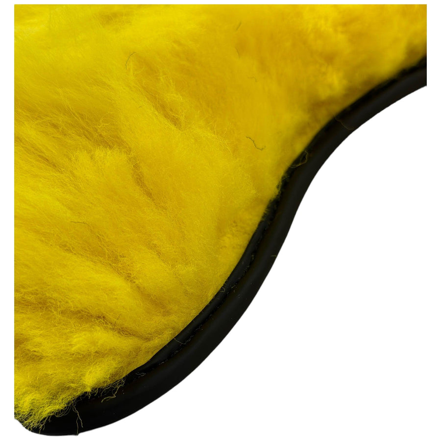 Yellow Sheepskin Floor Mats for Rolls Royce Dawn (2016-2023) ER56 Design Brand - AutoWin