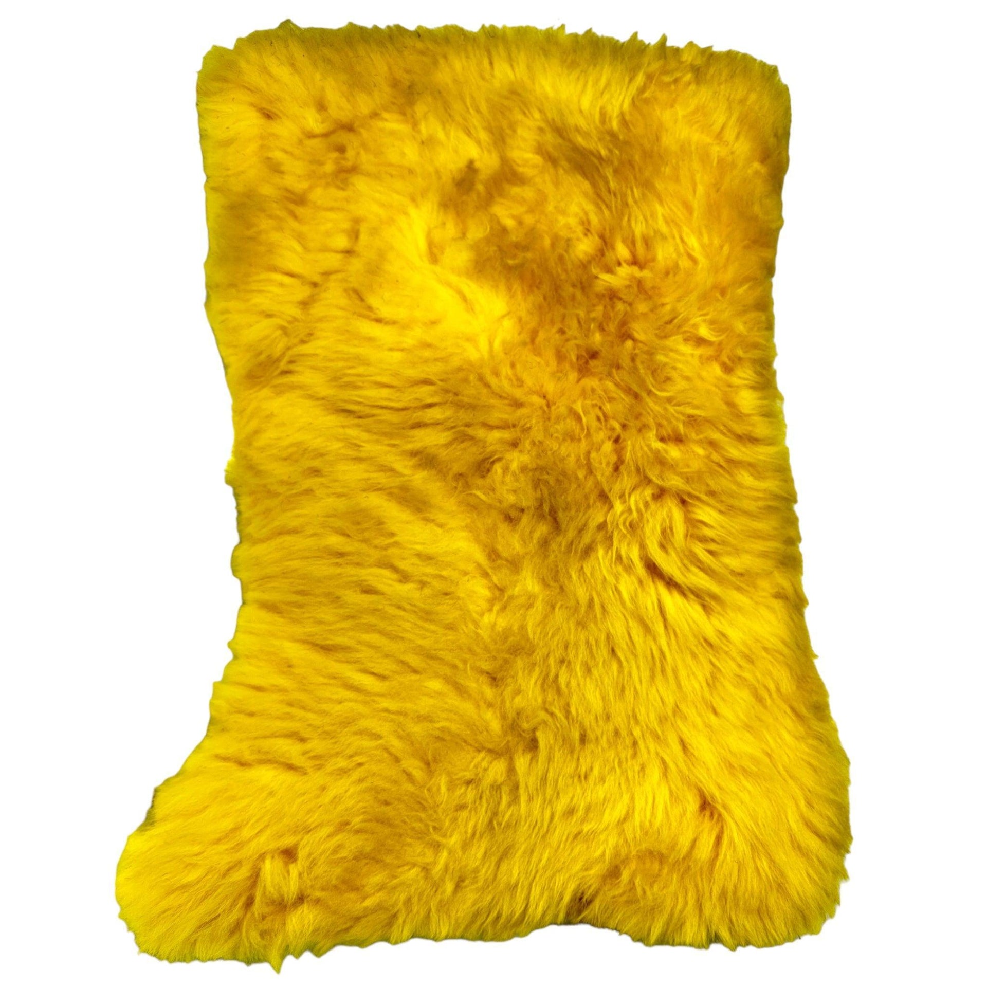 Yellow Sheepskin Floor Mats for Rolls Royce Wraith (2013–2023) ER56 Design Brand - AutoWin