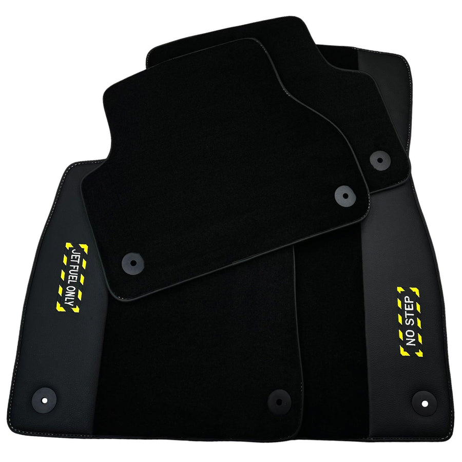 Black Floor Mats for Audi A1 3-door Hatchback 2010-2018 | Fighter Jet Edition - AutoWin