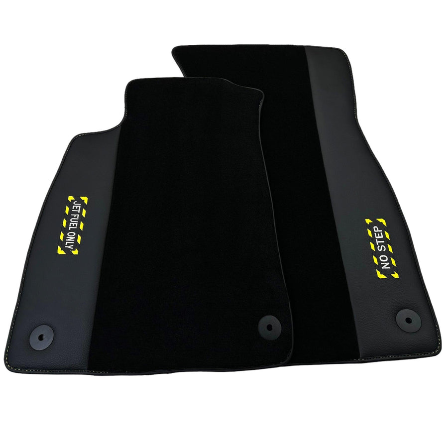 Black Floor Mats for Audi A1 3-door Hatchback 2010-2018 | Fighter Jet Edition - AutoWin