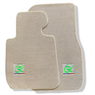 Beige Floor Mats For BMW 8 Series G14 ROVBUT Brand Tailored Set Perfect Fit Green SNIP Collection - AutoWin