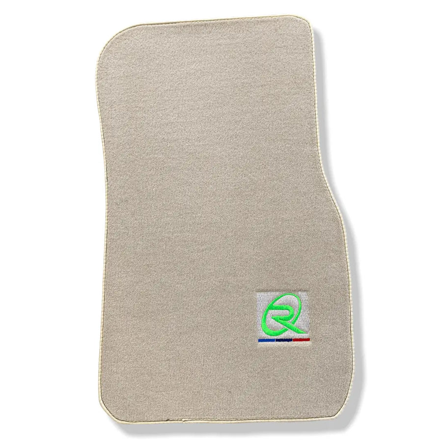 Beige Floor Mats For BMW M4 Series F83 ROVBUT Brand Tailored Set Perfect Fit Green SNIP Collection - AutoWin
