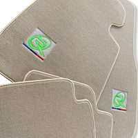 Beige Floor Mats For BMW X2 Series F39 Brand Tailored Set Perfect Fit Green - AutoWin