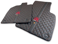 Black Leather Floor Mats for Audi R8 2015-2023 - AutoWin