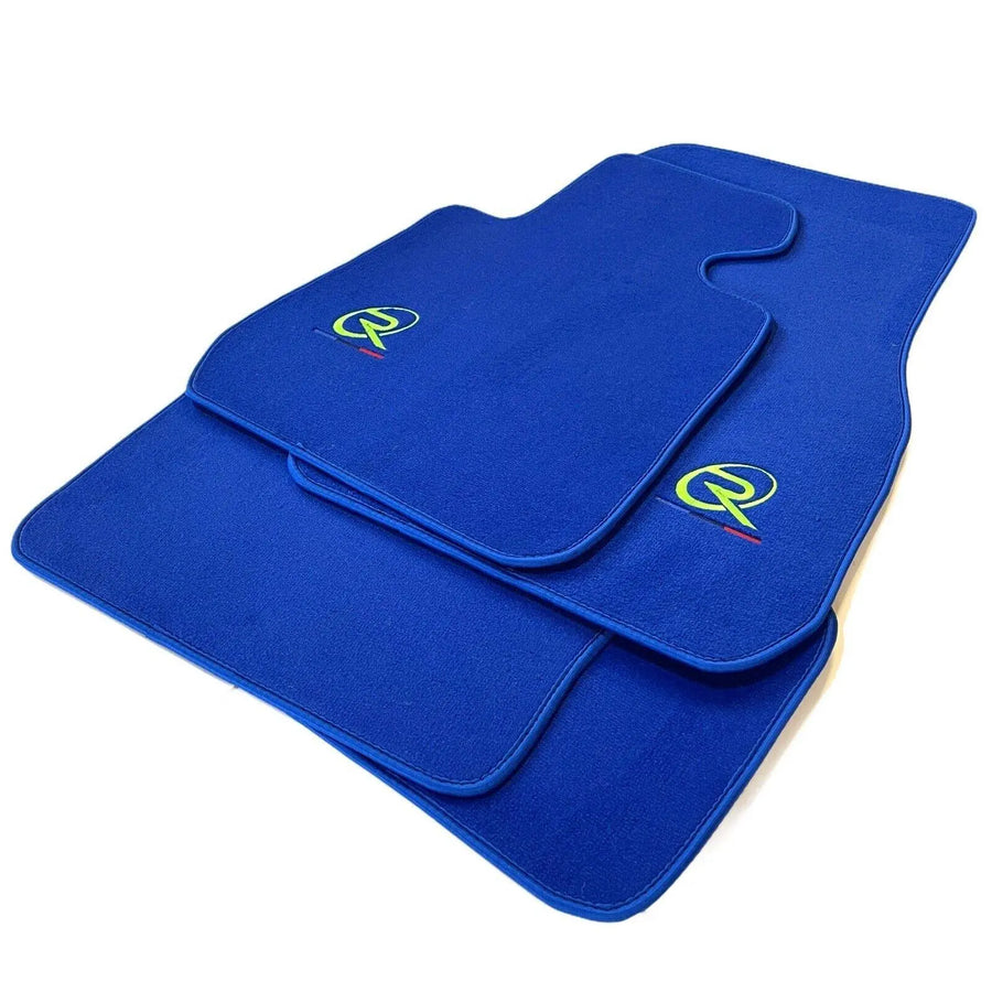 Blue Floor Mats For BMW 6 Series E63 Tailored Set Perfect Fit Green - AutoWin