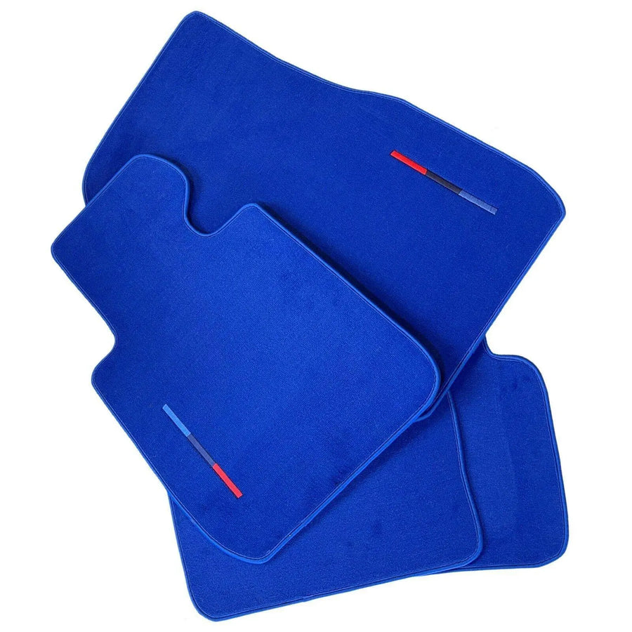 Blue Floor Mats For BMW M4 Series F82 With M Package - AutoWin