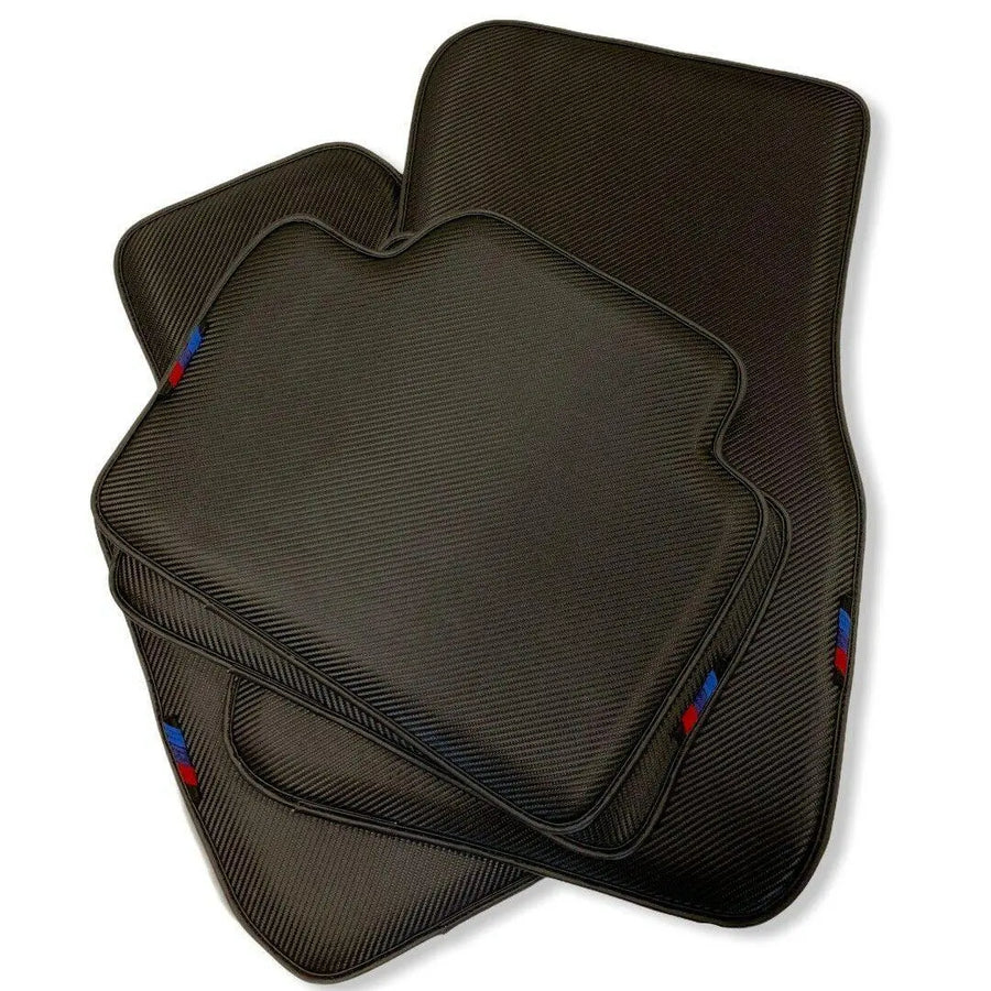 Floor Mats For BMW M5 Series F90 Autowin Brand Carbon Fiber Leather - AutoWin