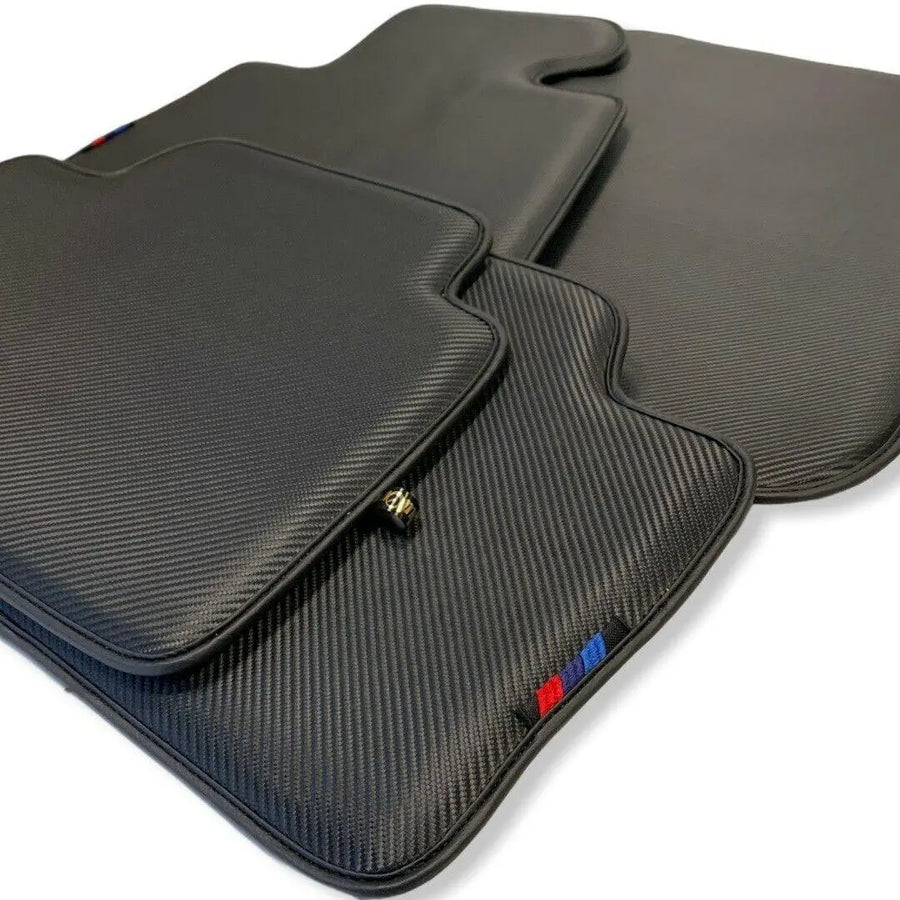 Floor Mats For BMW X5 Series F15 Autowin Brand Carbon Fiber Leather - AutoWin