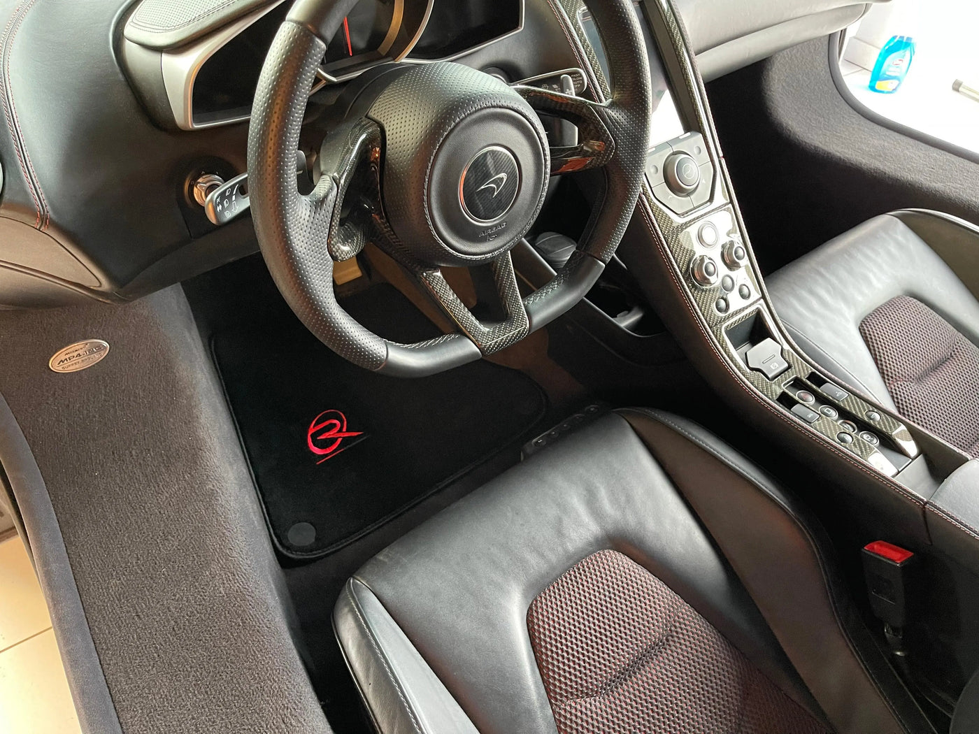 Floor Mats For McLaren MP4 12C Black Tailored Carpets Set ROVBUT - AutoWin