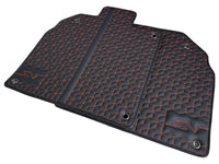 Leather Floor Mats for Lamborghini Aventador SV | Red Stitching - AutoWin