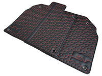 Leather Floor Mats for Lamborghini Aventador SV | Red Stitching - AutoWin