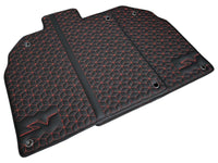 Leather Floor Mats for Lamborghini Aventador SV | Red Stitching - AutoWin