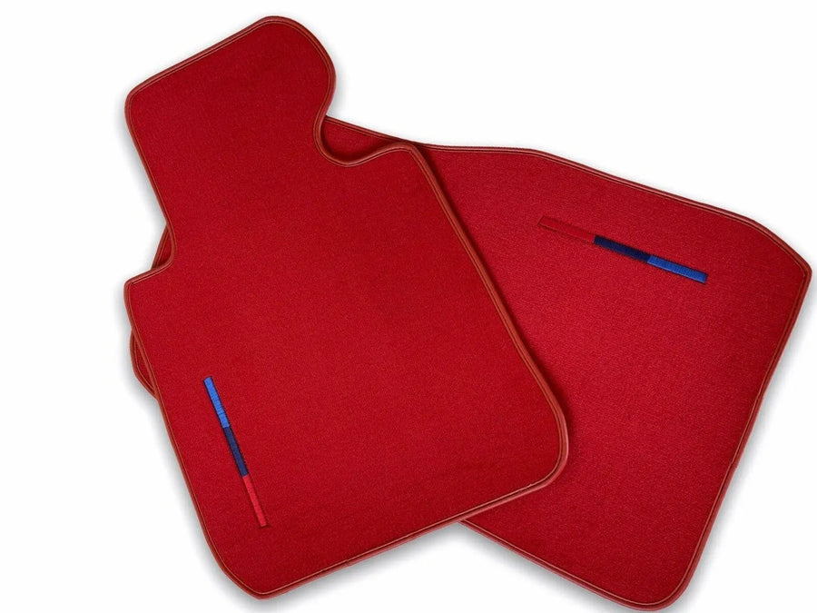 Red Floor Mats For BMW 5 Series E39 With M Package - AutoWin