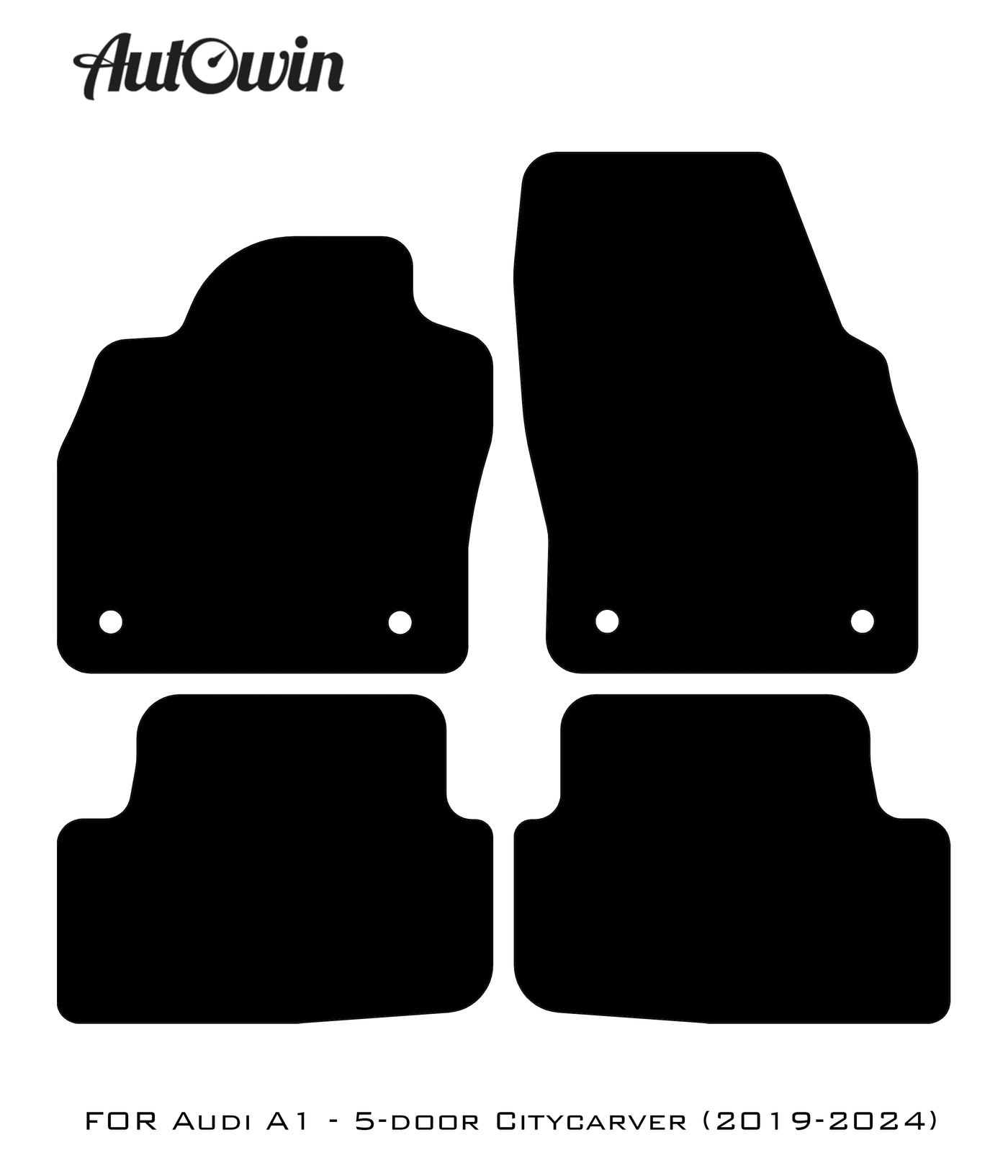 Beige Floor Mats for Audi A1 - 5-door Citycarver (2019-2024) | ER56 Design - AutoWin