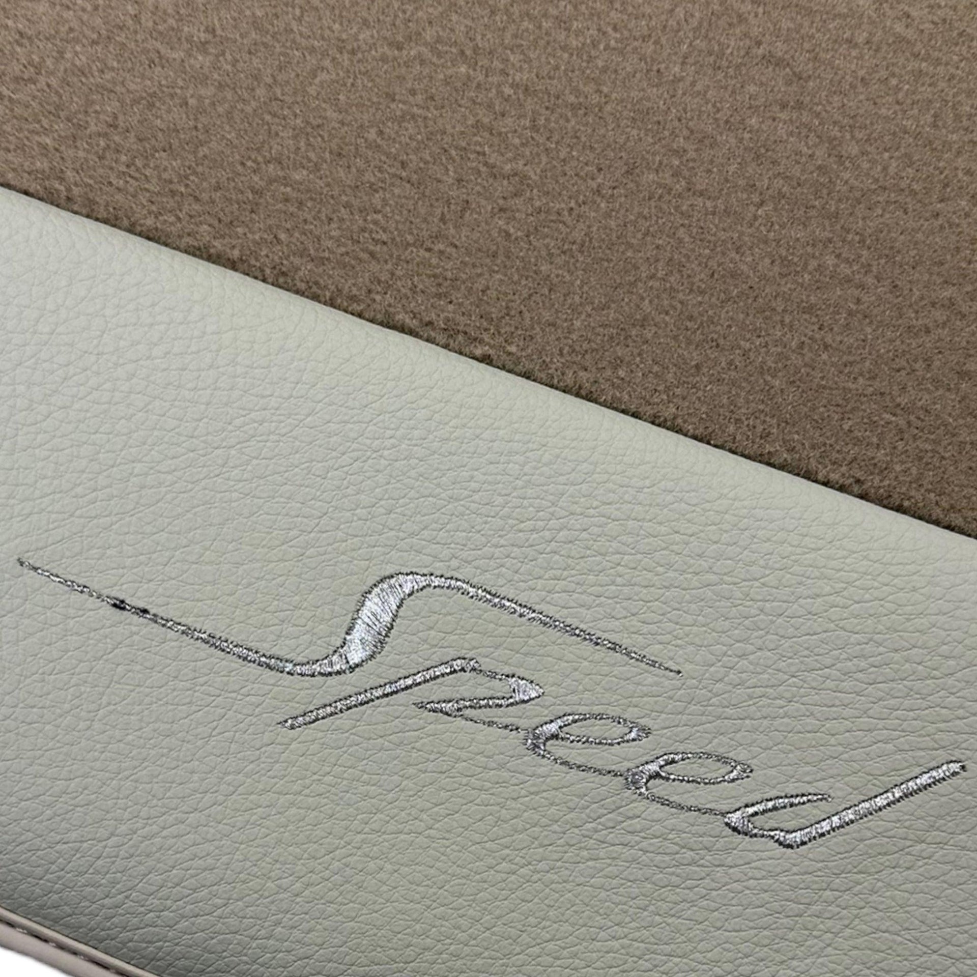 Beige Floor Mats for Bentley Mulsanne (2010-2020) with Leather - AutoWin