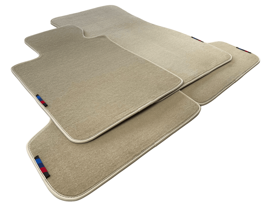 Beige Floor Mats For BMW M3 F80 Series With M Package AutoWin Brand - AutoWin