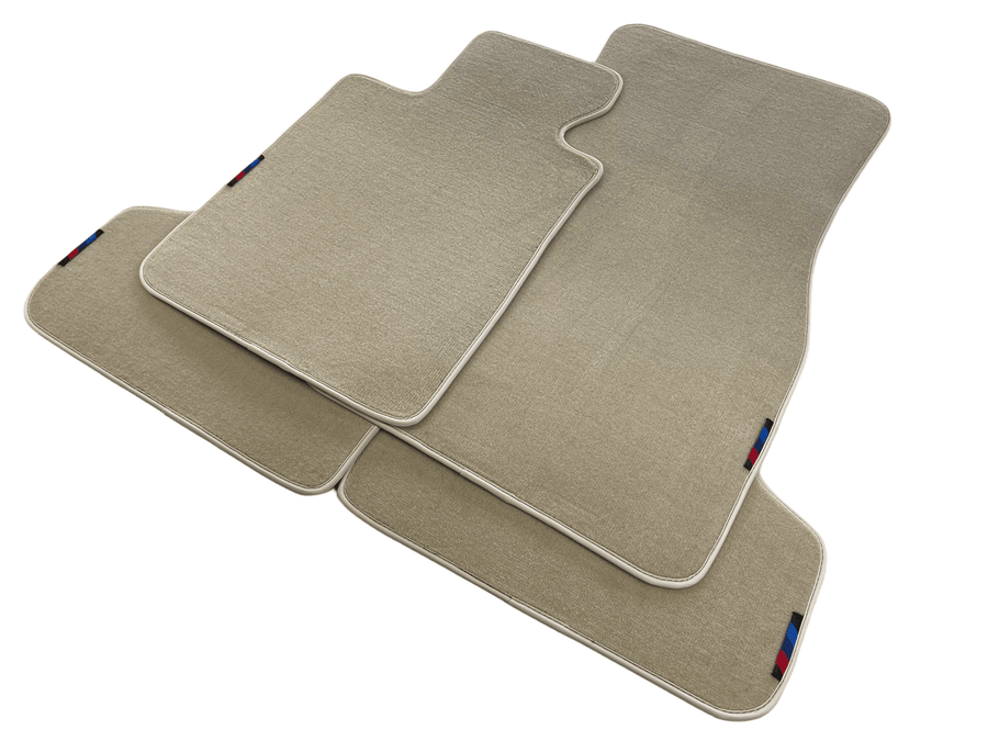 Beige Floor Mats For BMW M3 F80 Series With M Package AutoWin Brand - AutoWin
