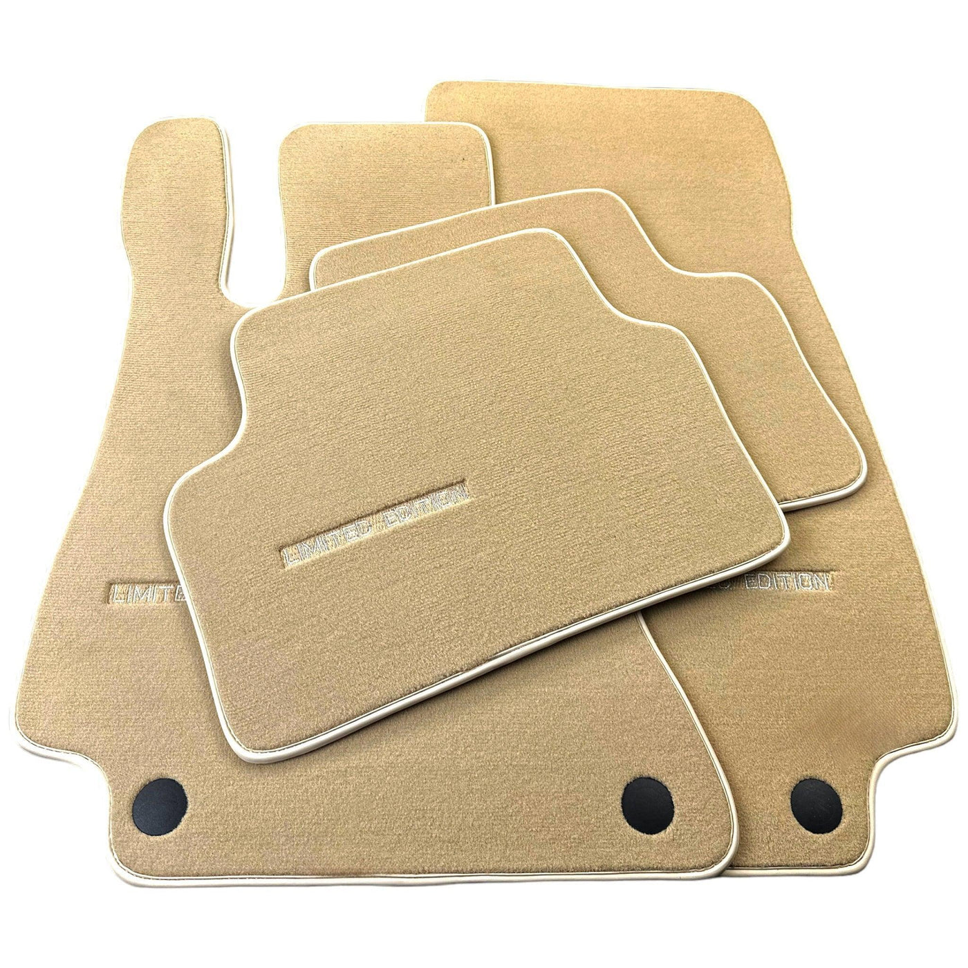 Beige Floor Mats For Mercedes Benz A-Class W177 Hatchback Hybrid (2019-2023) | Limited Edition - AutoWin