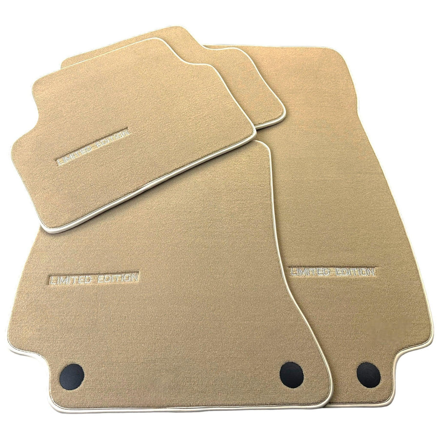 Beige Floor Mats For Mercedes Benz S-Class W223 (2020-2023) Short Wheelbase | Limited Edition - AutoWin