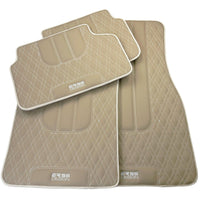 Beige Leather Floor Floor Mats For BMW X4M Series F98 - AutoWin