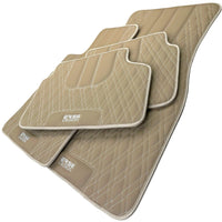 Beige Leather Floor Mats For BMW M3 E36 - AutoWin