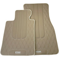 Beige Leather Floor Mats For BMW M4 G82 Coupe - AutoWin