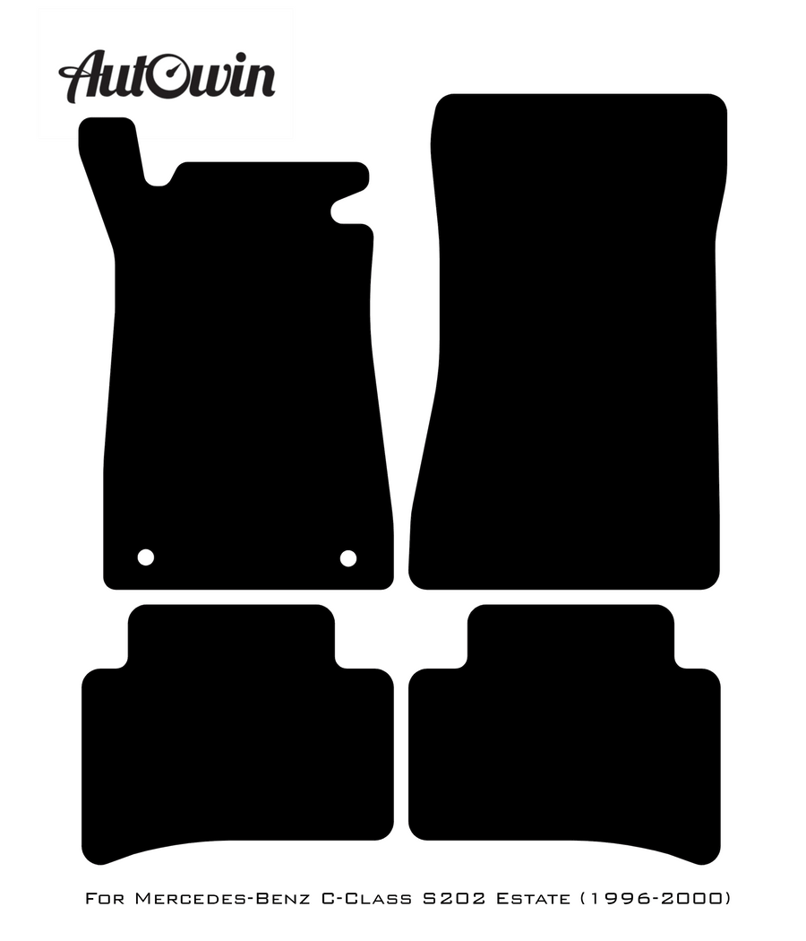 Beige Leather Floor Mats For Mercedes Benz C-Class S202 Estate (1996-2000) | ER56 Design - AutoWin