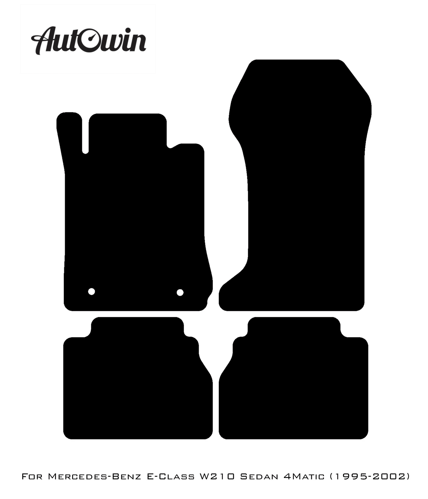 Beige Leather Floor Mats For Mercedes Benz E-Class W210 Sedan 4Matic (1995-2002) | ER56 Design - AutoWin