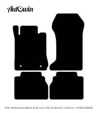 Beige Leather Floor Mats For Mercedes Benz E-Class W210 Sedan 4Matic (1995-2002) | ER56 Design - AutoWin