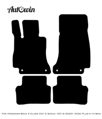 Beige Leather Floor Mats For Mercedes Benz E-Class W213 Sedan (2016-2020) Hybrid | ER56 Design - AutoWin