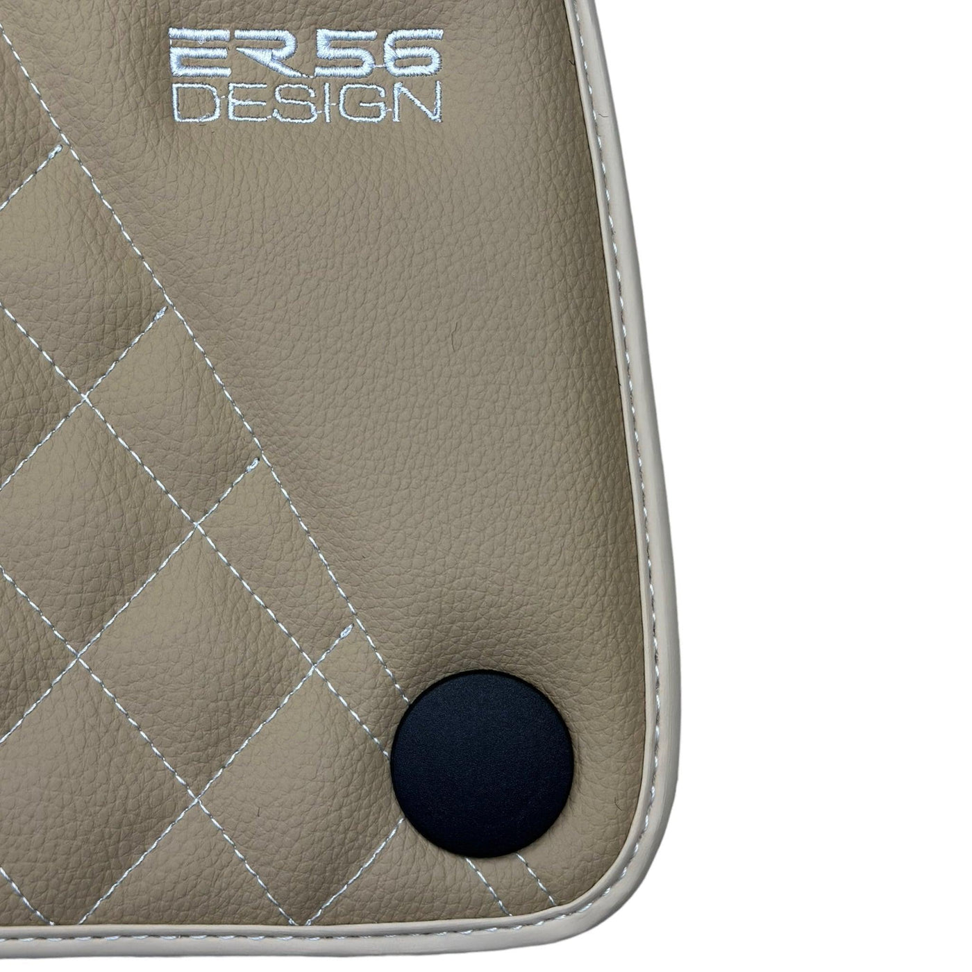 Beige Leather Floor Mats For Mercedes Benz GLC-Class C253 Coupe (2019-2023) | ER56 Design - AutoWin