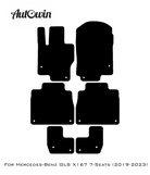 Beige Leather Floor Mats For Mercedes Benz GLS-Class X167 (2019-2023) | ER56 Design - AutoWin