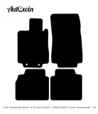 Beige Leather Floor Mats For Mercedes Benz S-Class W220 (1998-2005) Long Wheelbase | ER56 Design - AutoWin