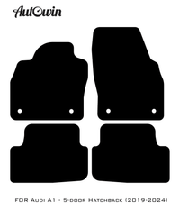 Black Floor Mats for Audi A1 - 5-door Hatchback (2019-2024) | No Steps - AutoWin
