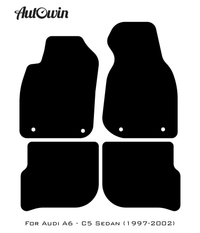 Black Floor Mats for Audi A6 - C5 Sedan (1997-2002) | Fighter Jet Edition - AutoWin