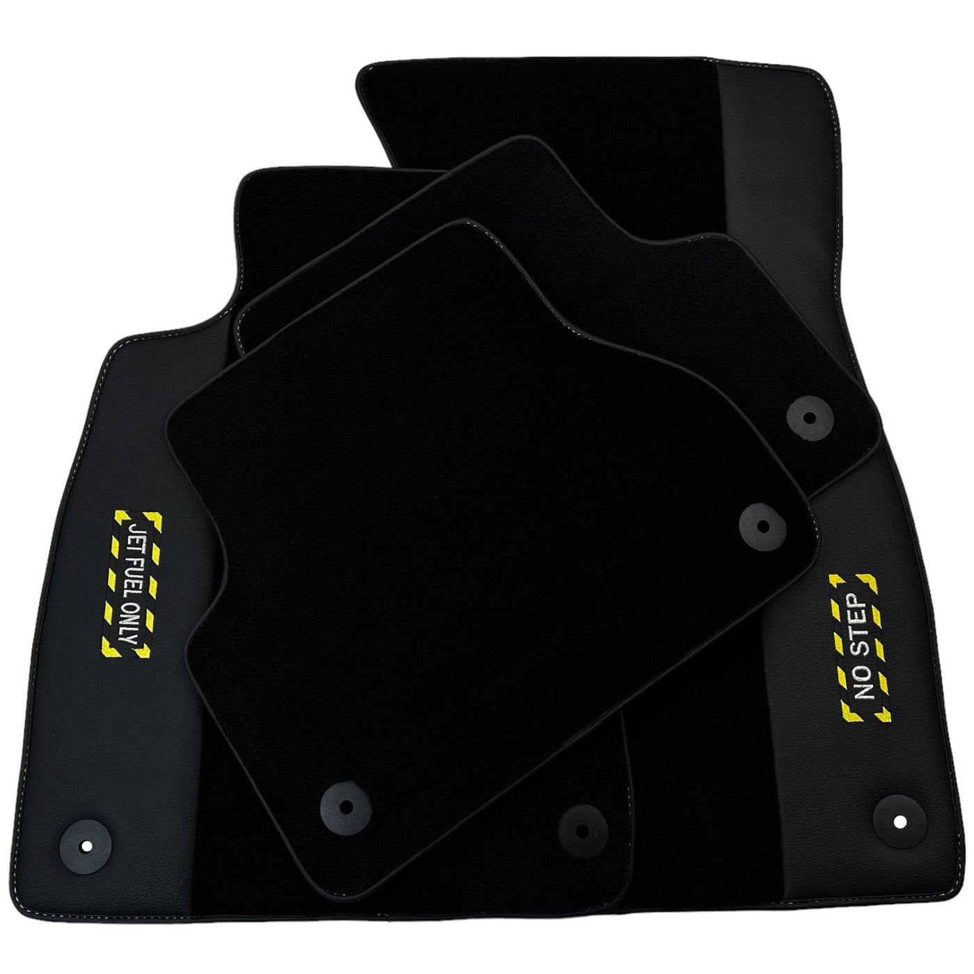 Black Floor Mats for Audi A6 - C8 Allroad Quattro (2019-2023) | Fighter Jet Edition - AutoWin