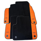 Black Floor Mats for Audi Q2 (2016-2020) With Orange Alcantara | ER56 Design - AutoWin