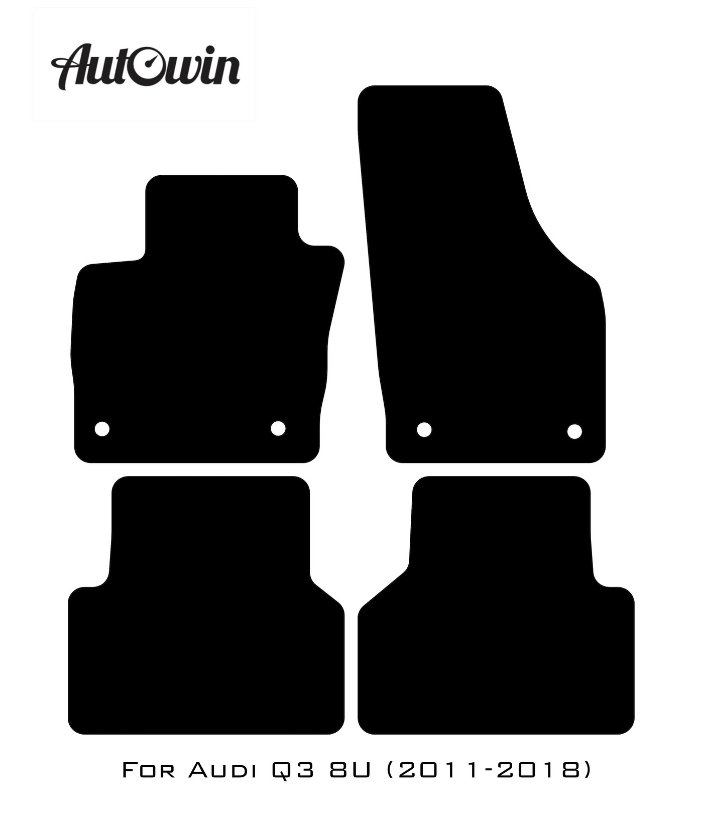 Black Floor Mats for Audi Q3 8U (2011-2018) | No Steps - AutoWin