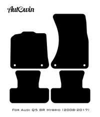 Black Floor Mats for Audi Q5 8R Hybrid (2008-2017) | Fighter Jet Edition - AutoWin