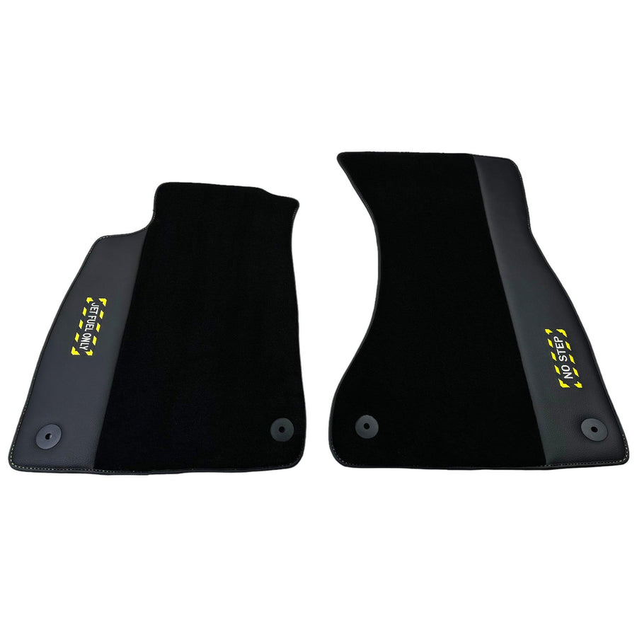 Black Floor Mats for Audi Q7 4L (2006-2015) | Fighter Jet Edition - AutoWin