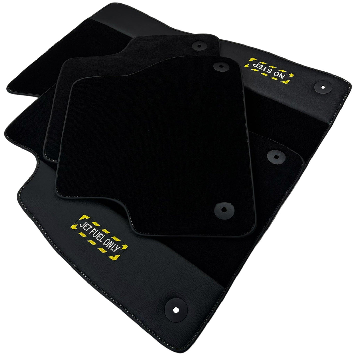 Black Floor Mats for Audi Q8 e-tron Sportback (2023-2025) | Fighter Jet Edition - AutoWin