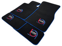 Black Floor Mats For BMW 2 Series G42 2-door Coupe ER56 Design Limited Edition Blue Trim - AutoWin