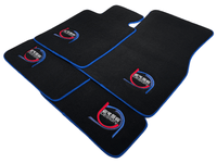Black Floor Mats For BMW 3 Series G21 5-door Wagon ER56 Design Limited Edition Blue Trim - AutoWin