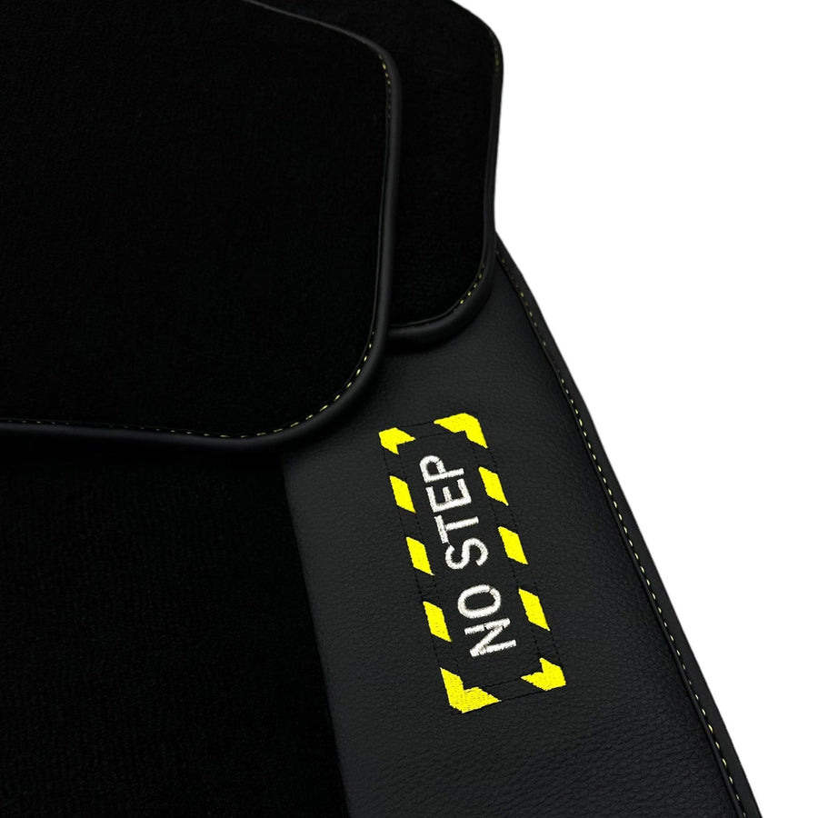 Black Floor Mats For BMW 5 Series F10 | Fighter Jet Edition - AutoWin