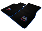 Black Floor Mats For BMW 6 Series E64 Convertible ER56 Design Limited Edition Blue Trim - AutoWin