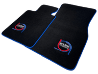 Black Floor Mats For BMW 8 Series G15 2-door Coupe ER56 Design Limited Edition Blue Trim - AutoWin